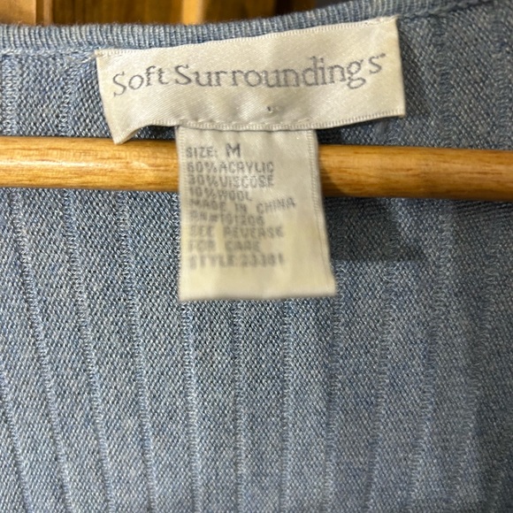 Soft Surroundings Light Blue Long Sleeve Duster Cardigan Medium - Picture 2 of 4